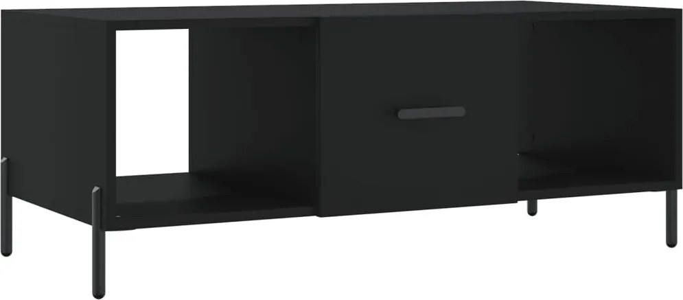 vidaXL fekete szerelt fa dohányzóasztal 102 x 50 x 40 cm