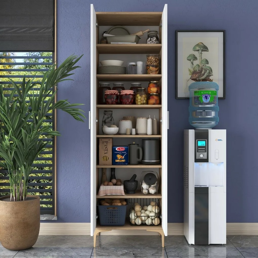 Jeny Walnut and White szekrény