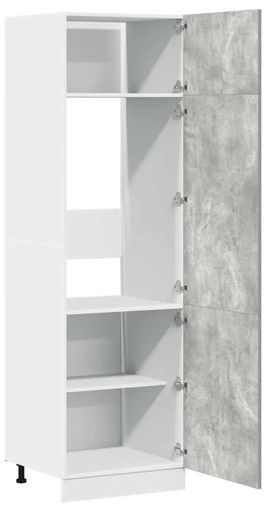 betonszürke forgácslap szekrény hűtőhöz 60 x 57 x 207 cm