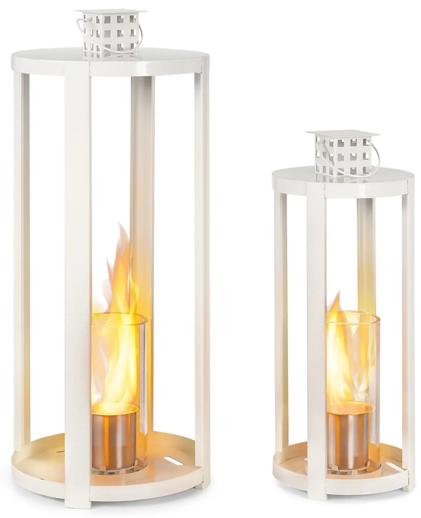 Blumfeldt Fiamme Cilindro, etanol lámpások, 2 darabos készlet, rozsdamentes acél égő, 0,3 liter, égési idő 4 óra