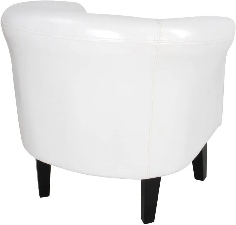 MIADOMODO Fotel Chesterfield 70 x 71 x 58 cm fehér