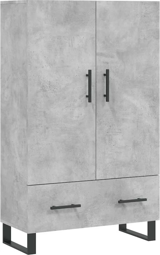 vidaXL betonszürke szerelt fa magasszekrény 69,5 x 31 x 115 cm