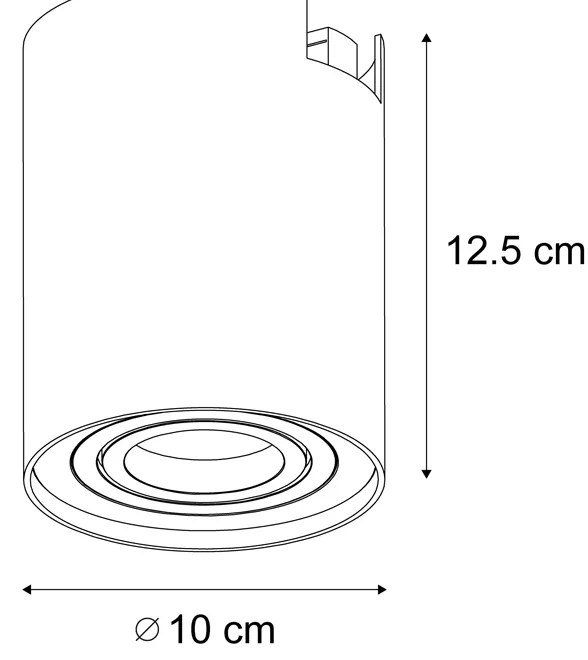 Modern 1 fázisú sín spot lámpa, bronzos - Iconic Rondoo Up