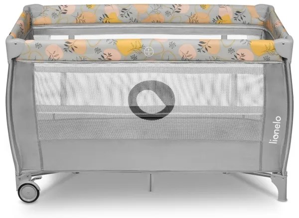 Lionelo - Utazóágy STEFI PLUS rózsaszín-sárga