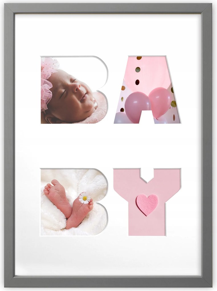 Szürke Keret a gyerekszobába Ajándék Képkeret