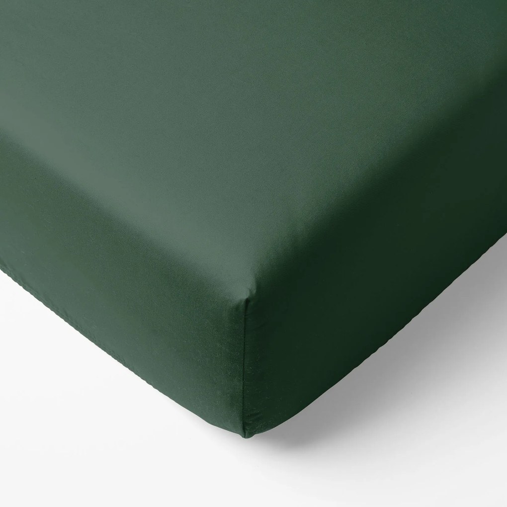 Goldea pamut gumis lepedő - sötétzöld 140 x 200 cm