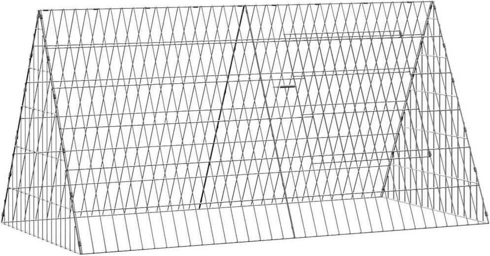 vidaXL Csirkeketrec Ezüst 110 x 55 x 55 cm Horganyzott acél