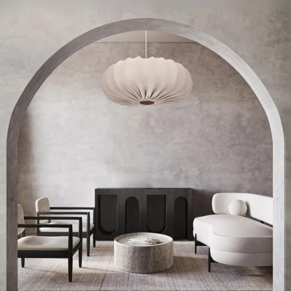 Kábeles csillár CAFEE 1xE27/40W/230V, átmérő 66 cm, bézs