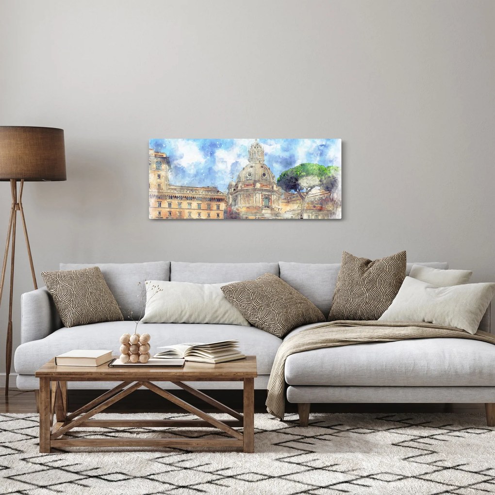 Kép - Santa Maria di Loreto temploma, Róma, Olaszország (120x50 cm)