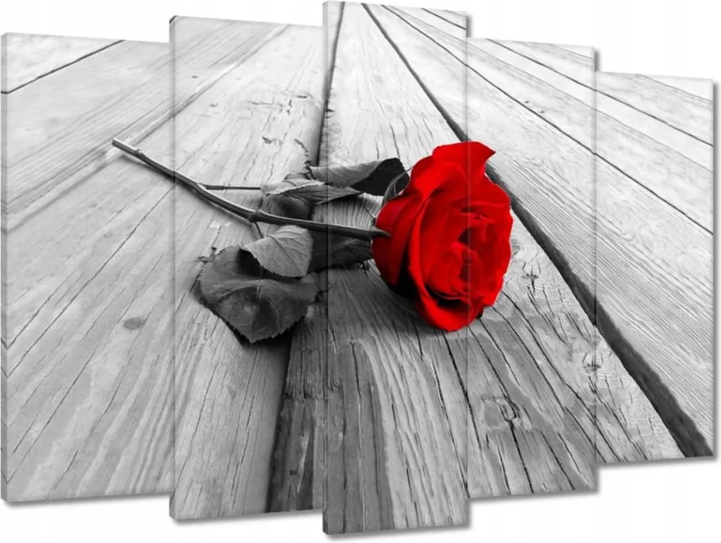 Vászonkép 70x50 Vörös rózsa a hídon