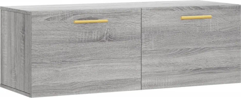 vidaXL szürke sonoma színű szerelt fa faliszekrény 100 x 36,5 x 35 cm