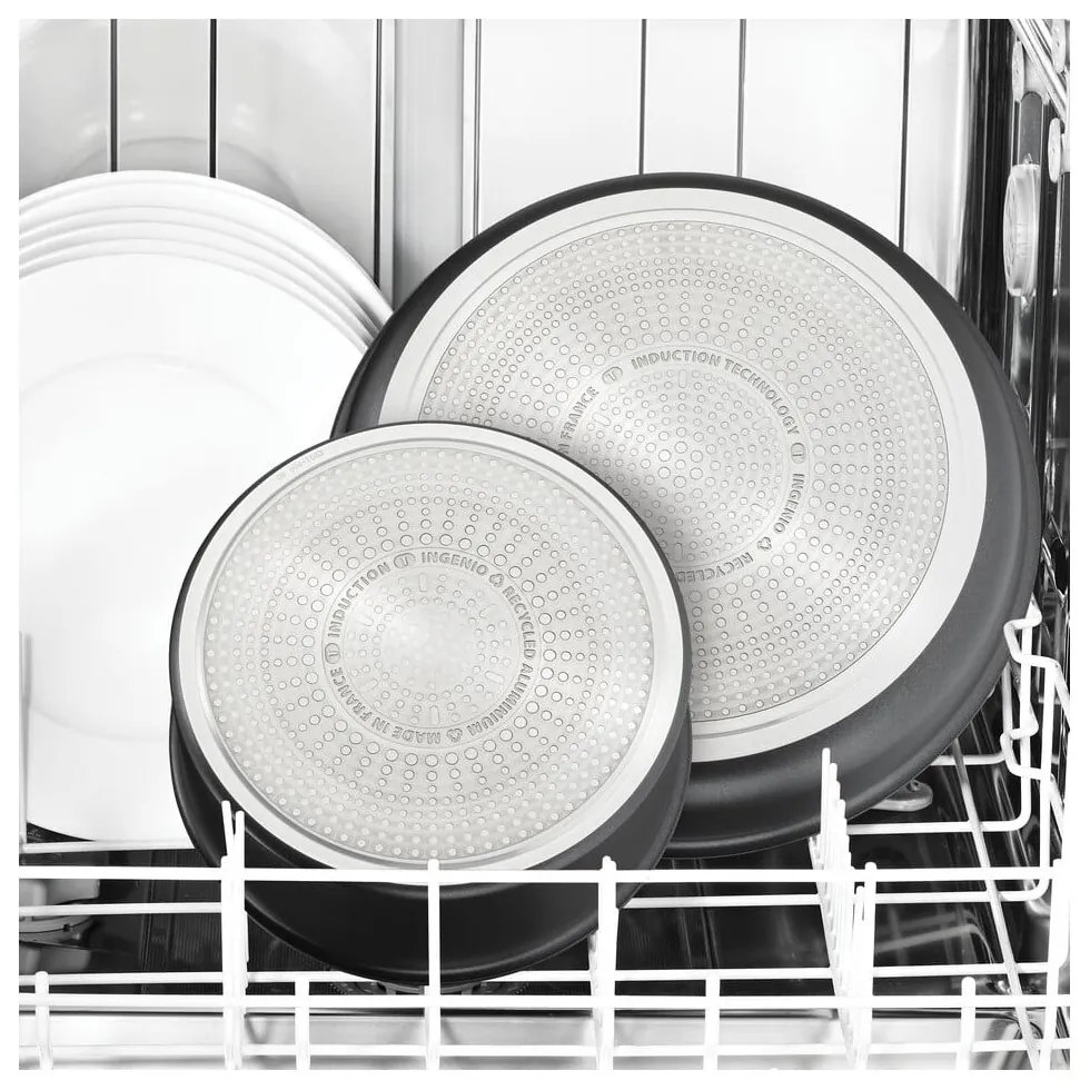 Indukciós tűzhelyhez alkalmas alumínium edénykészlet tapadásmentes bevonattal, levehető nyéllel, 3 db-os INGENO Eco Resist L3979202 – Tefal