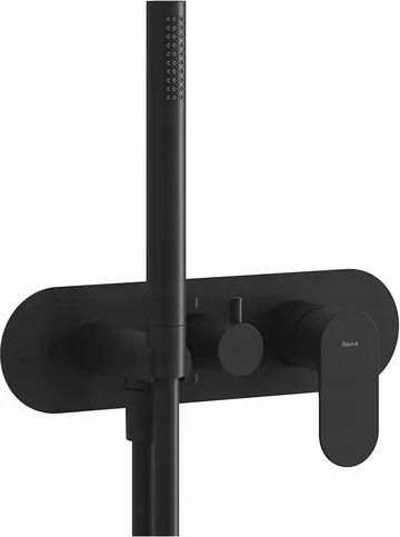 Ravak Eleganta El 065.20BM.O2.RB07D.+S Fali Kádtöltő Csaptelep, Fekete X070300