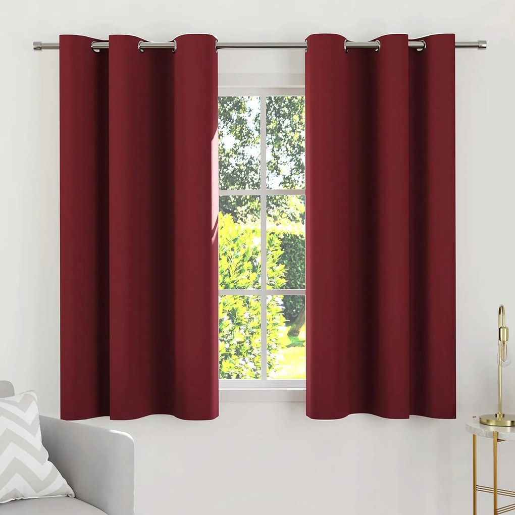 Sötétítő függöny átvezetőkkel hálószobába ablakra 113 x 137 cm szett