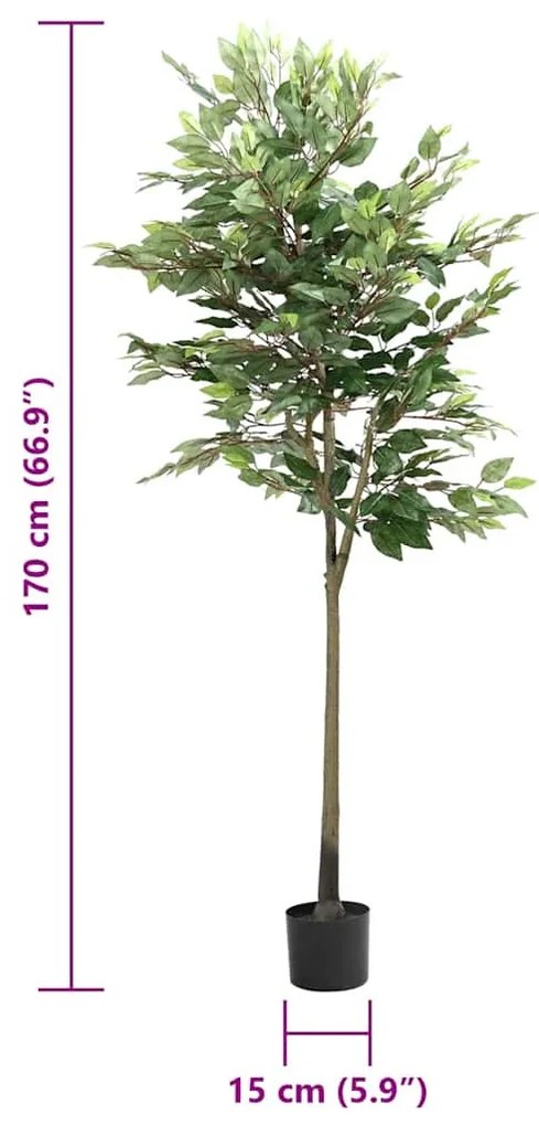 zöld mű fikusz fa 756 levéllel 170 cm