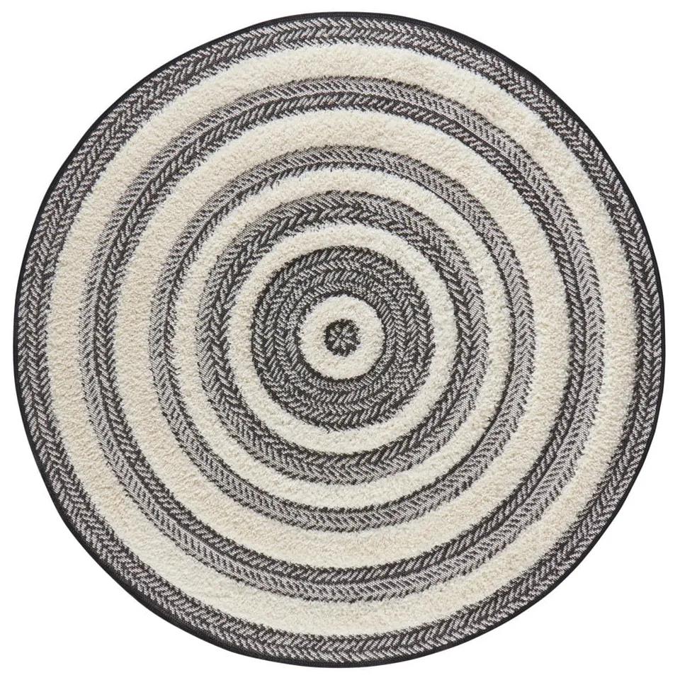 Handira szürke-fehér szőnyeg, ⌀ 160 cm - Mint Rugs