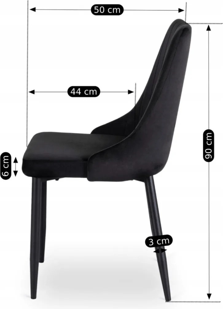 Szék BARI zöld bársony