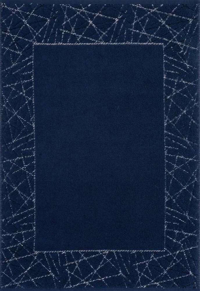 Fürdőszobaszőnyeg Nika 50x70 Eurofirany sötétkék, geometrikus mintával