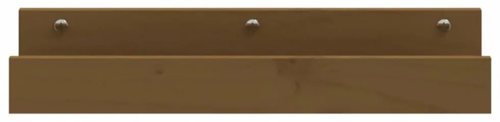 2 db mézbarna tömör fenyőfa fali polc 50 x 12 x 9 cm