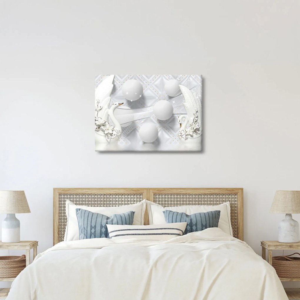 Kép - Aranyhattyú a vízen (70x50 cm)