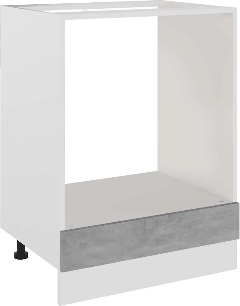 vidaXL “Riga” betonszürke szerelt fa sütőszekrény 60 x 46 x 81,5 cm