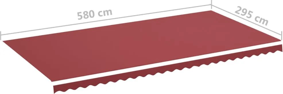 Burgundi vörös csere napellenző ponyva 6 x 3 m