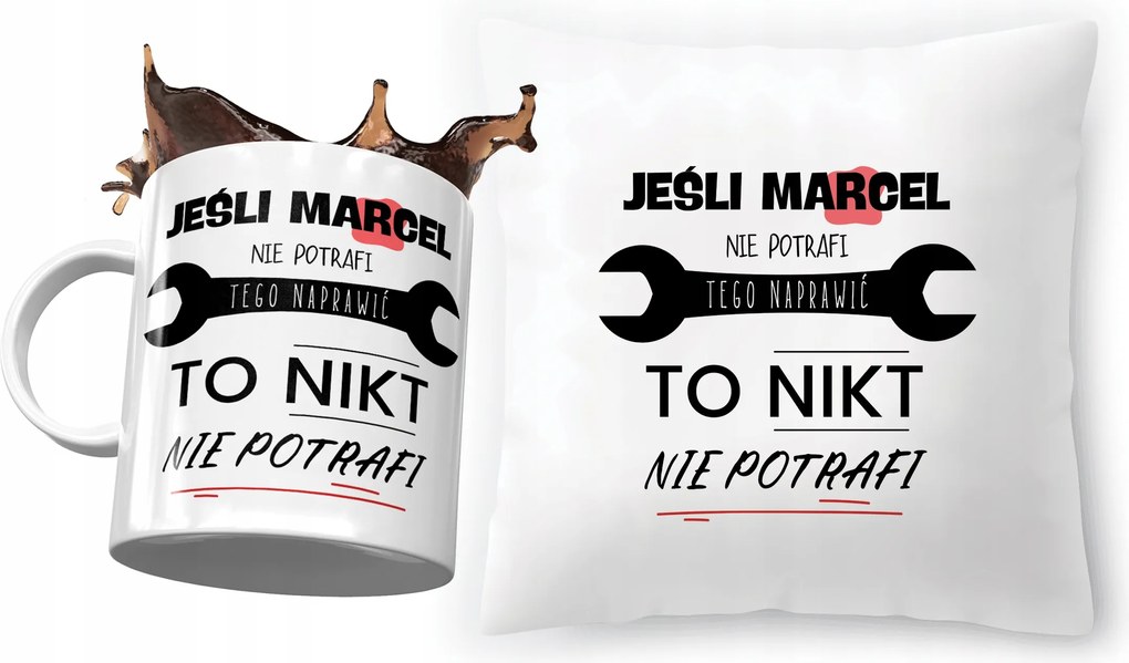 Marcela párna ajándék bögre szett fényképes nyomtatással