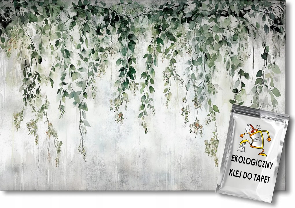 Fotótapéta Flizelina Növény Zöld Borostyán Levelek Ágak 350x250 ragasztó