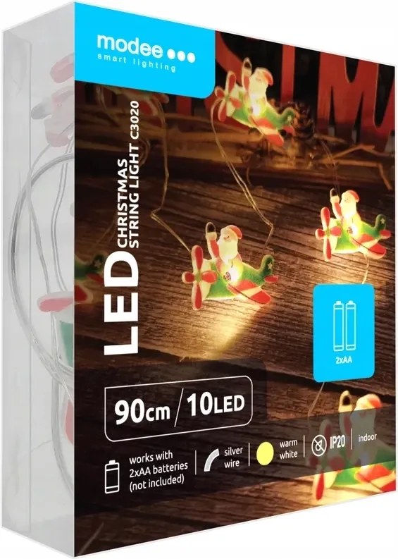 Mikulás lámpa Bat modee 0,9m Warm 10LED ML-C3020