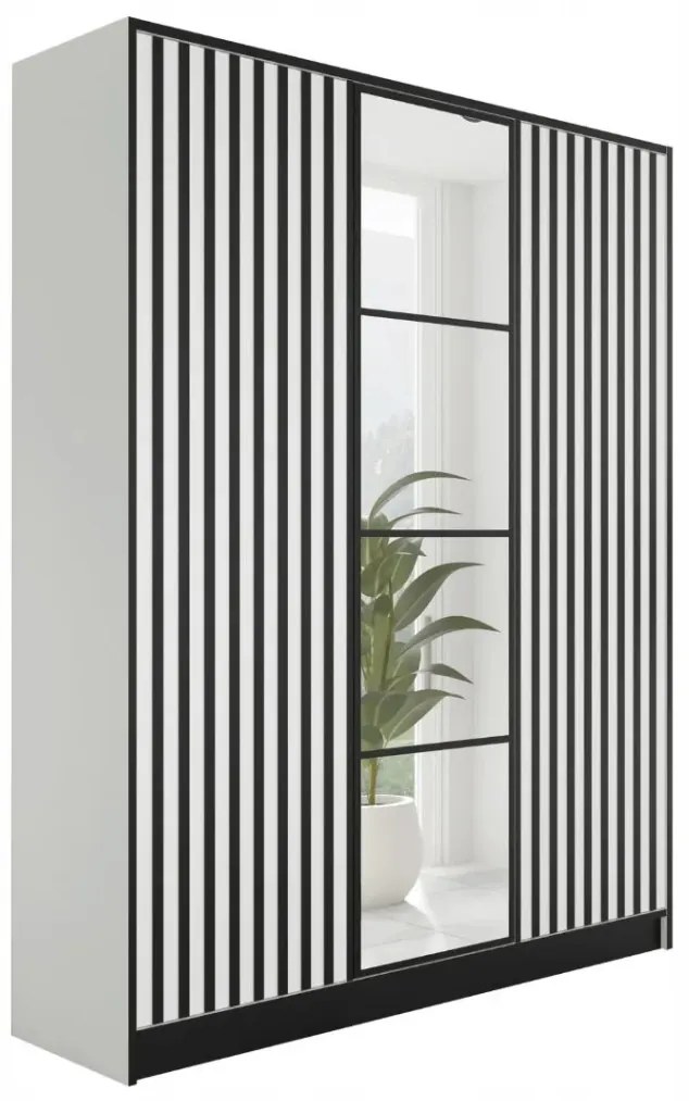 Eden2 3D Gardróbszekrény 156,4cm, Fehér