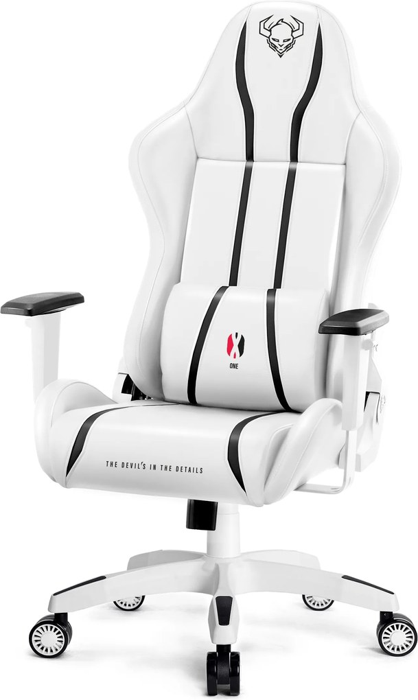Gamer szék műbőr Normal Size, fehér-fekete: Diablo X-One 2.0