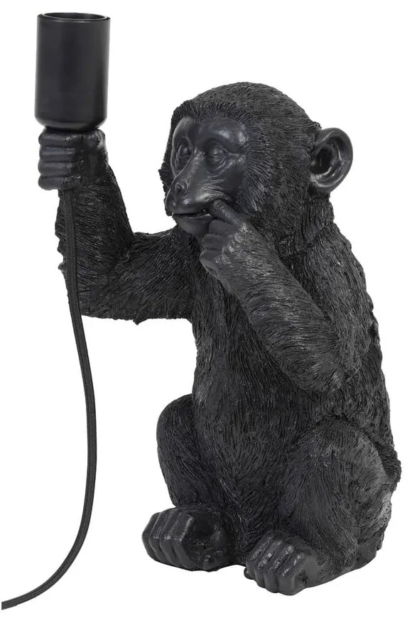Fekete asztali lámpa (magasság 34 cm) Monkey – Light &amp; Living