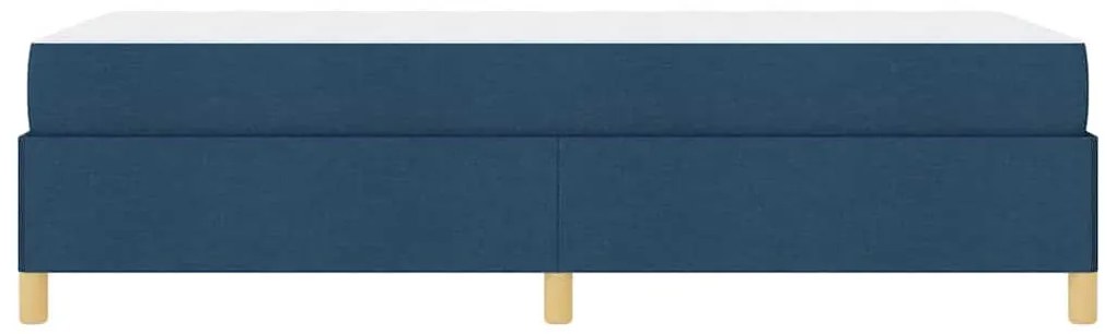 Boxrugós ágy matracmal Kék és Fehér 90 x 190 cm szövet