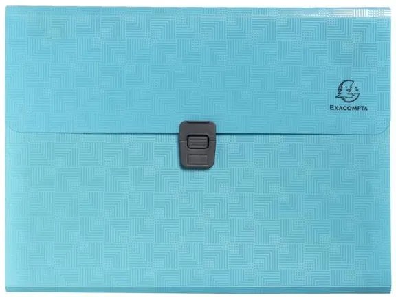 Harmonikamappa, A4, PP, 13 rekeszes, EXACOMPTA Pop'NCo, ciánkék (EX55299E)