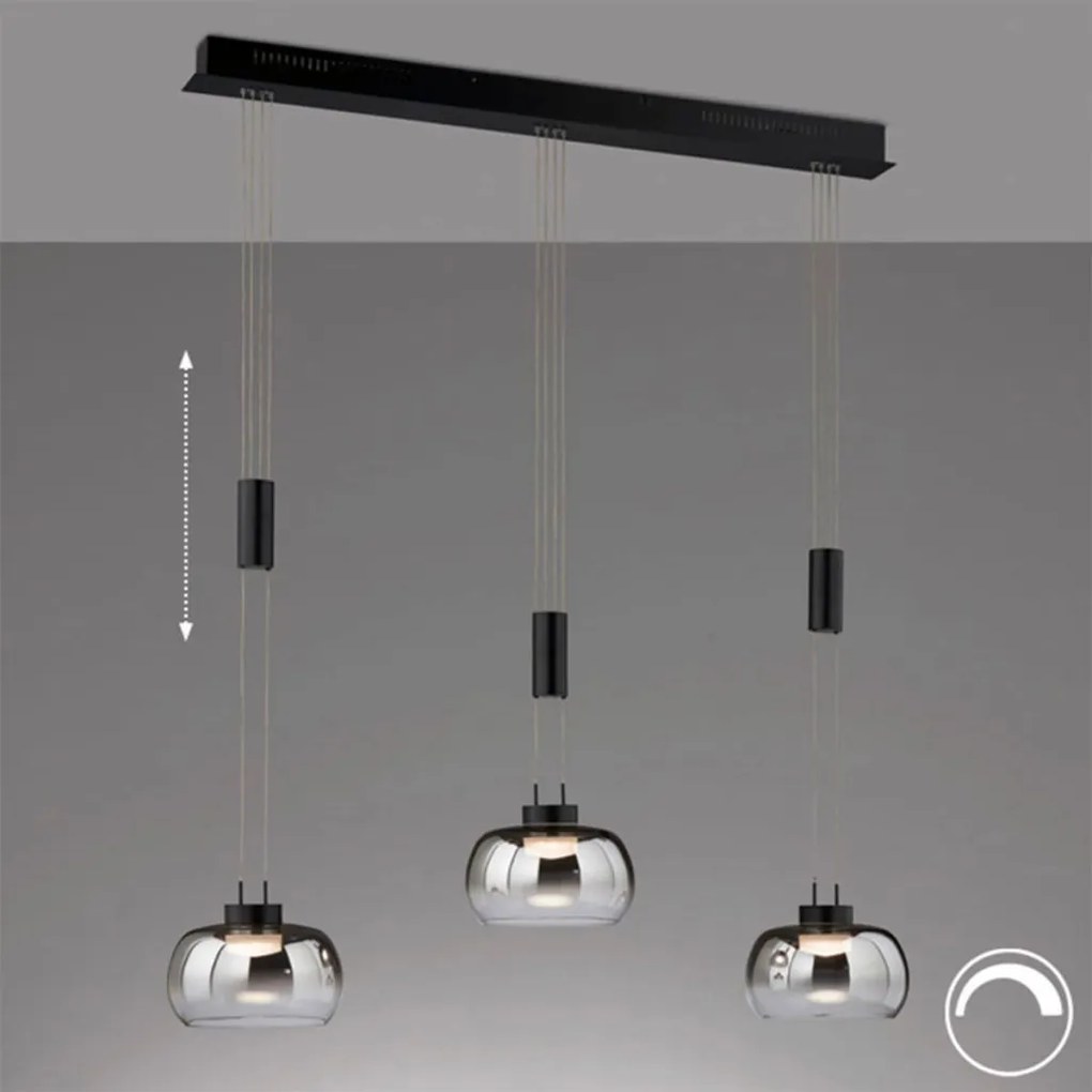 FISCHER & HONSEL 60988 AROSA Többágú Függesztett Lámpa Bézs, Fekete, Szürke LED IP20