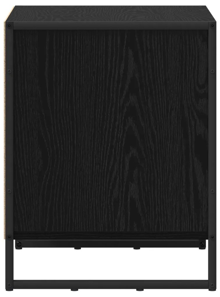 vidaXL Éjjeli asztal 2 pcs Fekete tölgy 50 x 39.5 x 50 cm Faanyag