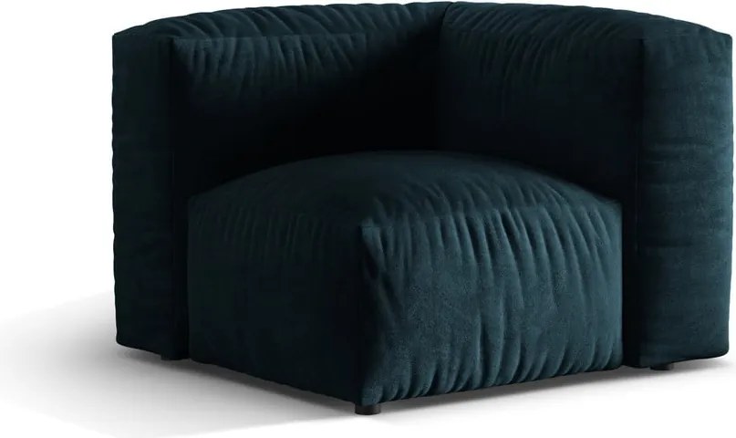 Sötétkék bársony kanapé modul (variálható sarok) Martina – Micadoni