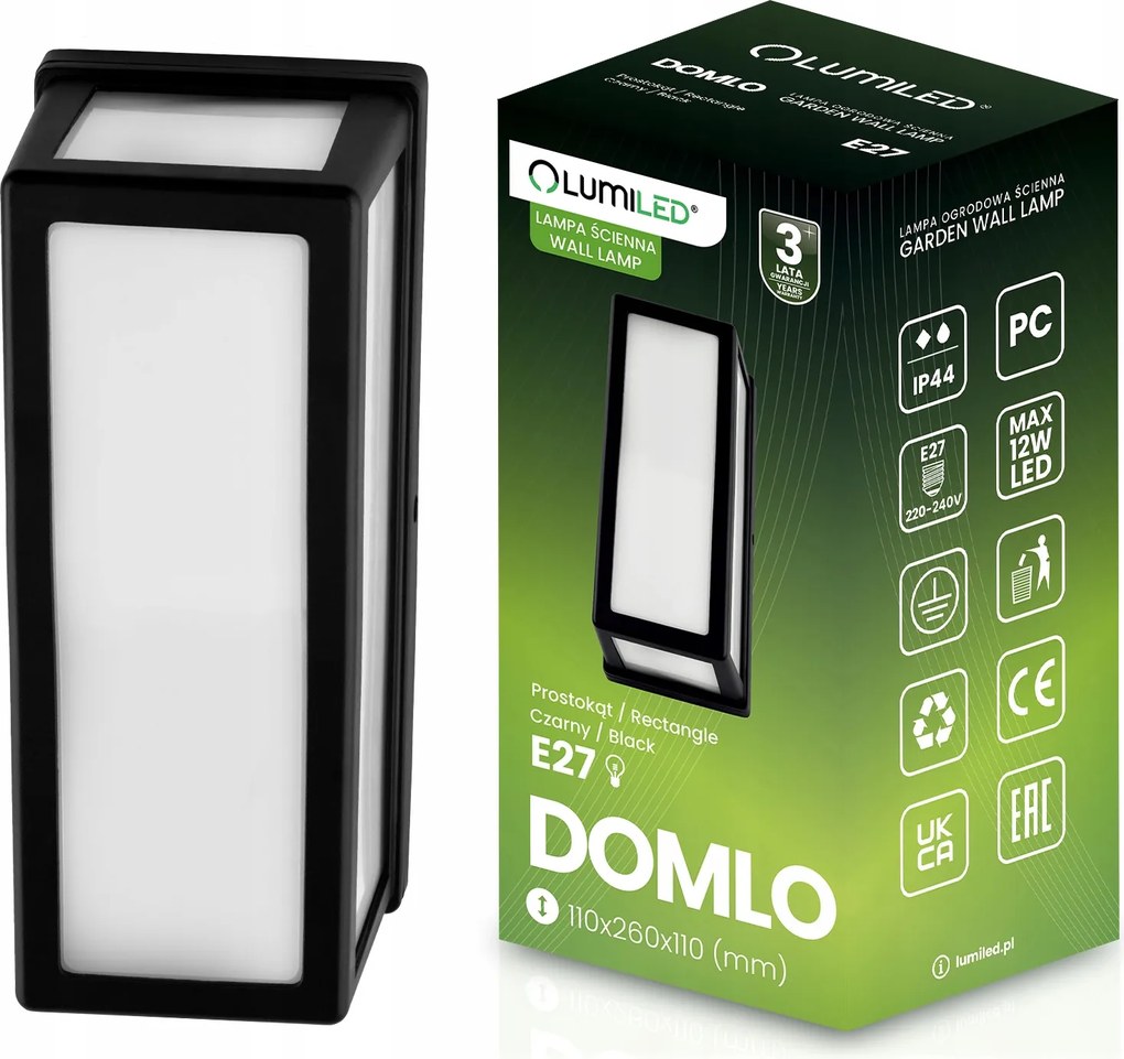 Kültéri fali lámpa Led Homlokzati Kerti Fali Lámpa E27 Vízálló