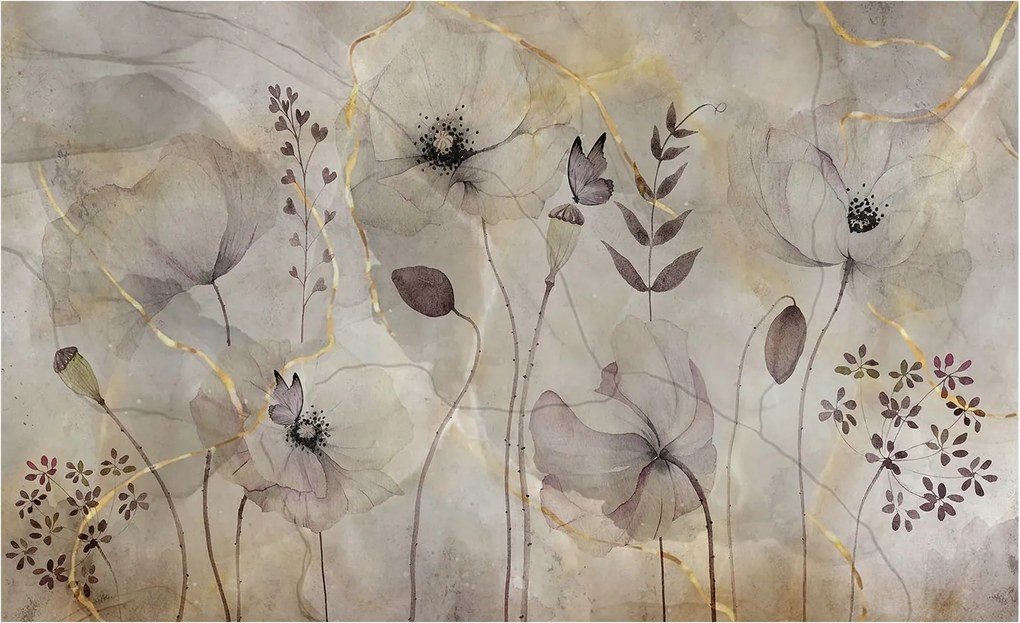 Fali fotótapéta Flizelin a szobába Finom virágok 416x254 Ragasztó