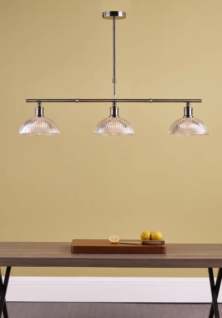 DAR LIGHTING DAR LIGHTING 0375 DARA Többágú Függesztett Lámpa Antik Sárgaréz, Átlátszó E14 IP20