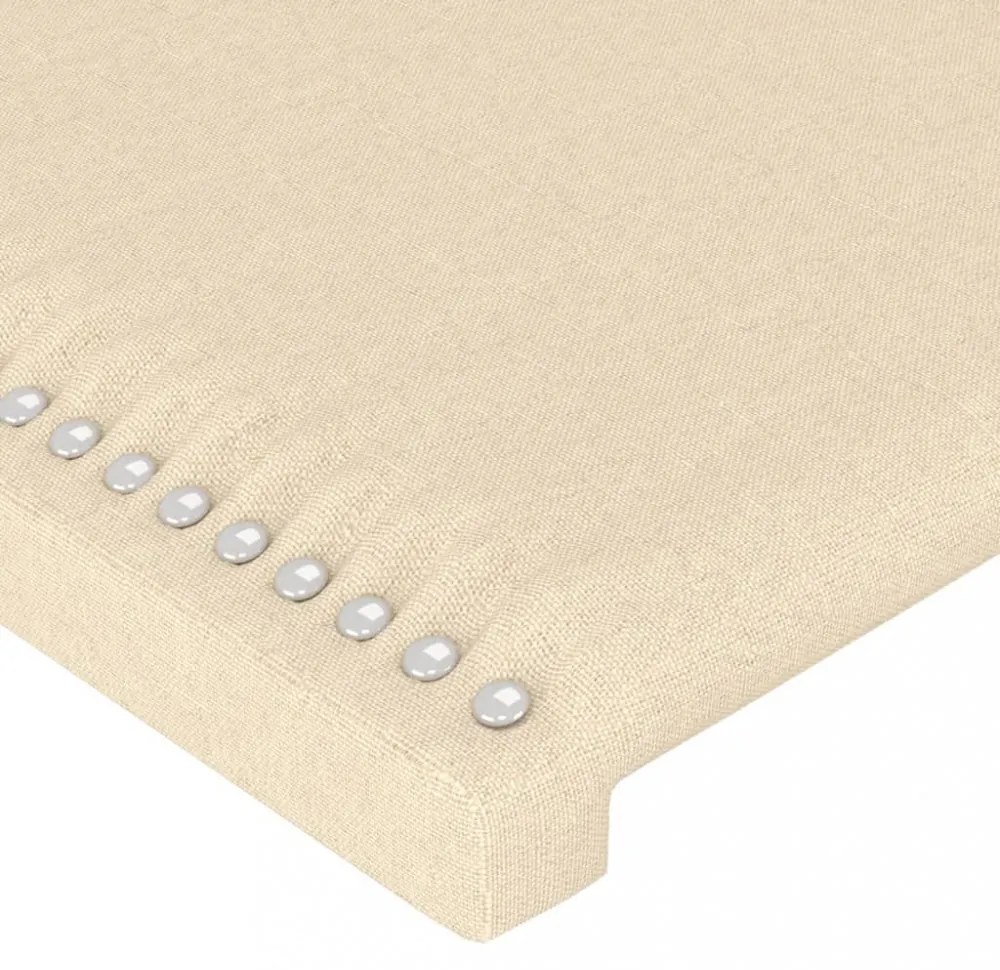 krémszínű szövet LED-es fejtámla 90x5x118/128 cm
