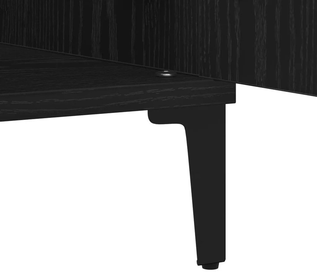 vidaXL Széf Fekete tölgy 60 x 35 x 70 cm Faanyag