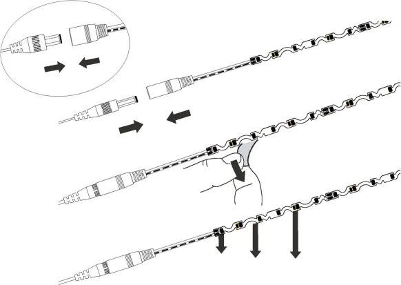 Eglo 98571 - STRIPE LED szalag 9,6W/230V/24V, 2 m hosszú