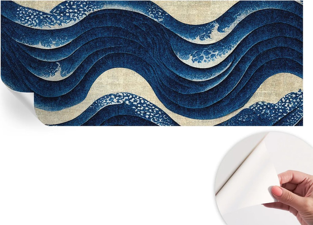 Öntapadós tapéta Fali furnér 3D hatás Óceán formák 250x104 cm