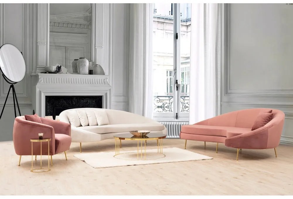 Krémszínű kanapé 255 cm Eses – Artie