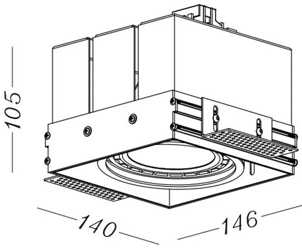 Lámpa Mennyezeti lámpatest Milo,4731,AC220-240V, 50/60 Hz, 1* GU10, ES111,IP 20, süllyesztett, keret nélküli, fekete