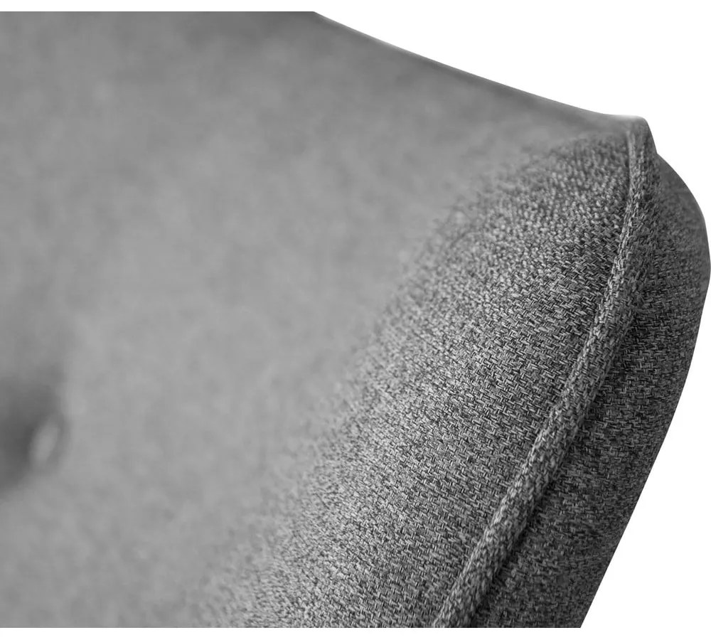 Szürke fotel lábtartóval Niko – Ropez