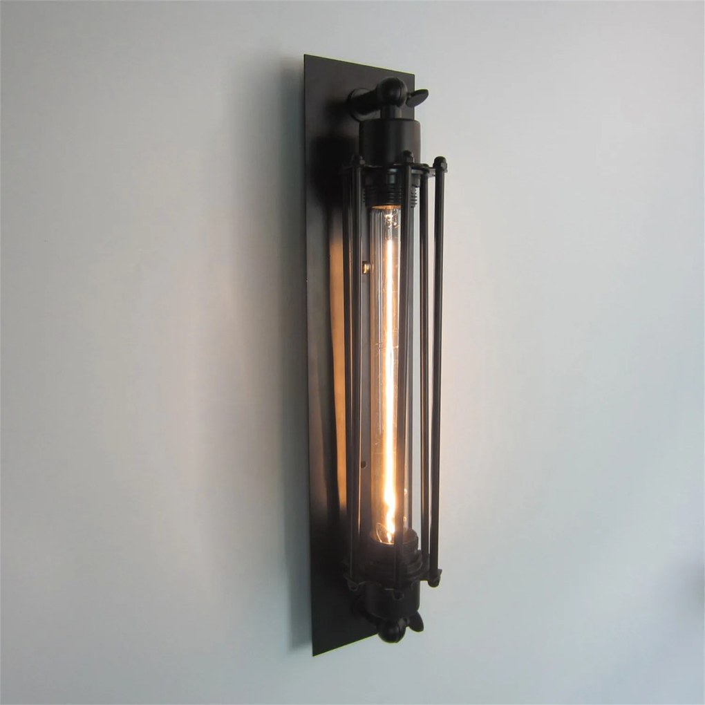 Fali lámpa Retro Loft fekete E27 vintage ipari fali lámpa