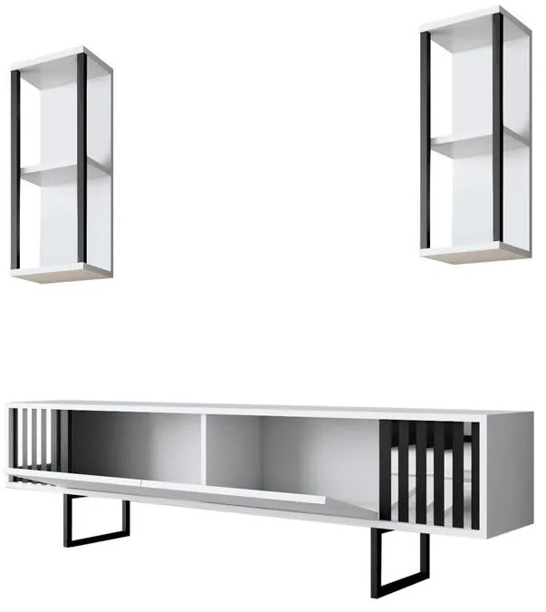 TV szekrény Chrome Line - White, Black