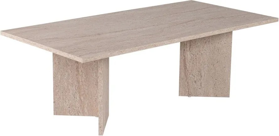 Bézs mérsékelten fényes dohányzóasztal 60x119 cm Sabin – Kalune Design